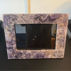 Amethyst Stone Picture Frame - Purple Decorative Photo Frame